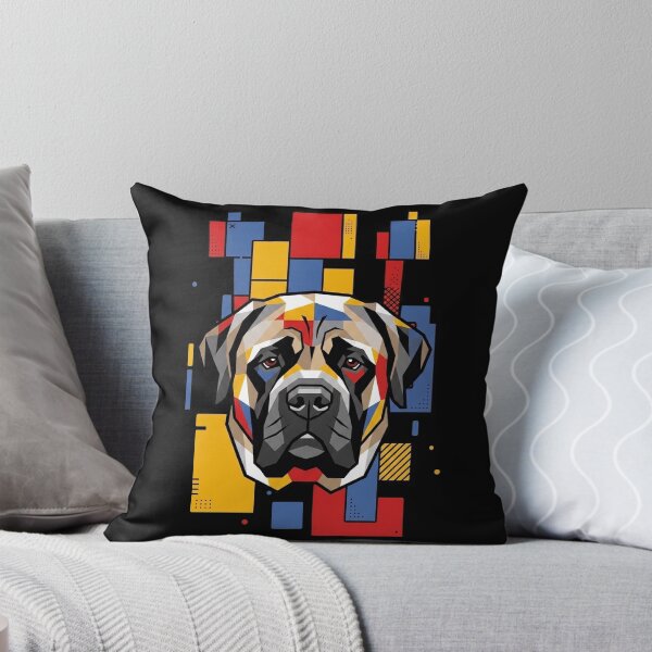 Item preview, Funny English Mastiff Colorful Blocks Geometric Art Mom Dad Kids designed and sold by FurryHavenPH.