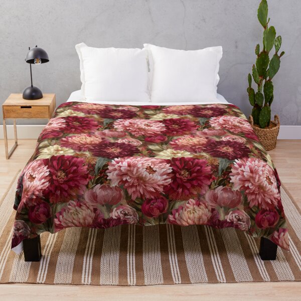 Item preview, Blooming Dahlias - Tropical Flower Pattern - Bridesmaid Gifts designed and sold by RoyalStarsPatts.