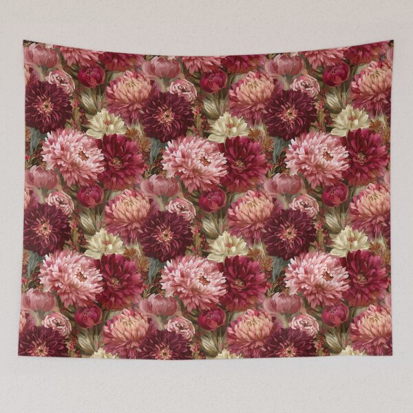 Item preview, Blooming Dahlias - Tropical Flower Pattern  - Bridesmaid Gifts designed and sold by RoyalStarsPatts.