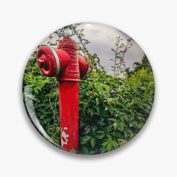 Item preview, Red Fire Hydrant Swallowed by Wild Greenery — Nature Photography Print designed and sold by Rabee Khalil Photography.