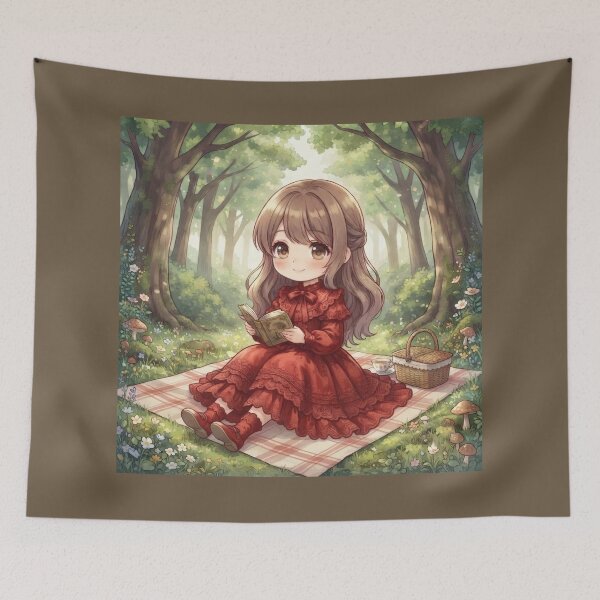 Item preview, Enchanted Forest Picnic With Vintage Storybook designed and sold by Azurart2.