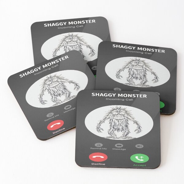Item preview, Shaggy Monster Incoming Call | Funny Phone Screen Design designed and sold by WonderWaresGifts.