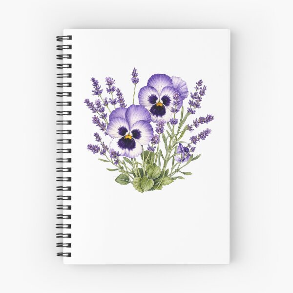 Item preview, Purple Pansy Lavender Botanical Bouquet Flower Lover designed and sold by Moizento.
