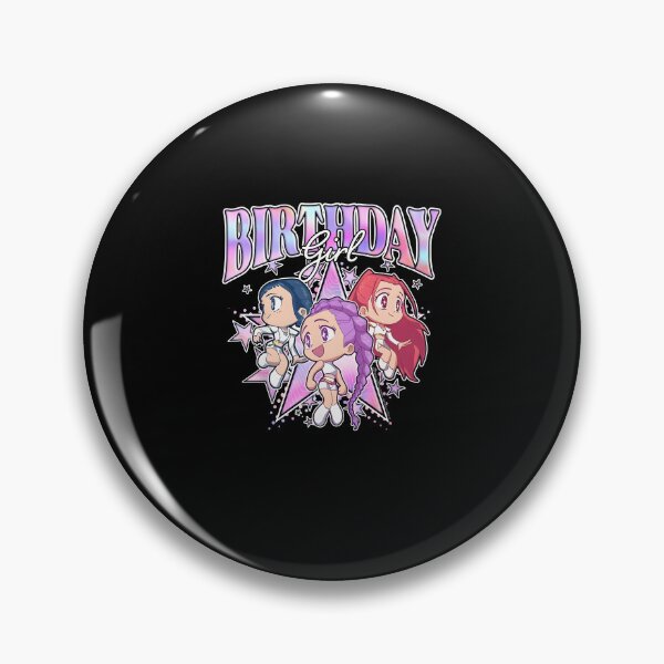 Item preview, Birthday Girl KPop Demon Hunters Huntrix Chibi Birthday designed and sold by ajifujpost.
