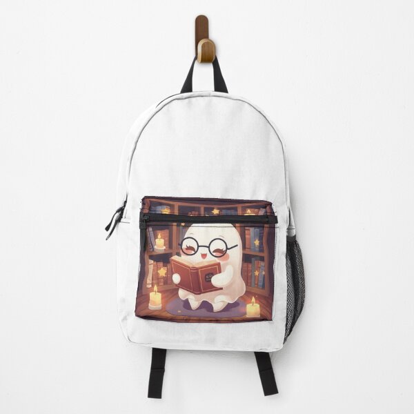 Item preview, Adorable Reading Ghost | Cozy Library Kawaii Sticker designed and sold by Stylestickers55.
