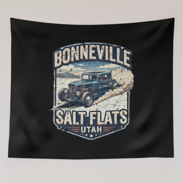 Item preview, Bonneville Salt Flats Utah Vintage Style Land Speed Race Car designed and sold by hobrath.