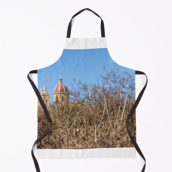 Item preview, Historic Cathedral Dome Peeking Above Dry Grass With Clear Blue Sky Background designed and sold by Nmallia.