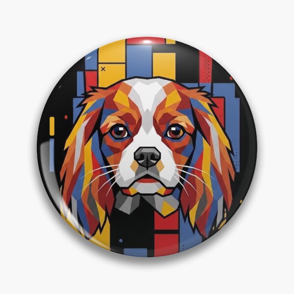 Item preview, Funny English Toy Spaniel Colorful Blocks Geometric Art Mom Dad Kids designed and sold by FurryHavenPH.