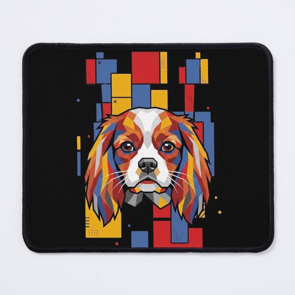 Item preview, Funny English Toy Spaniel Colorful Blocks Geometric Art Mom Dad Kids designed and sold by FurryHavenPH.
