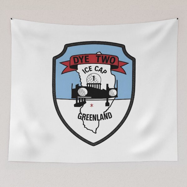 Item preview, Cold War DYE-2 Radar Station "Ice Cap" Greenland Patch Illustration designed and sold by CharlieDesings.