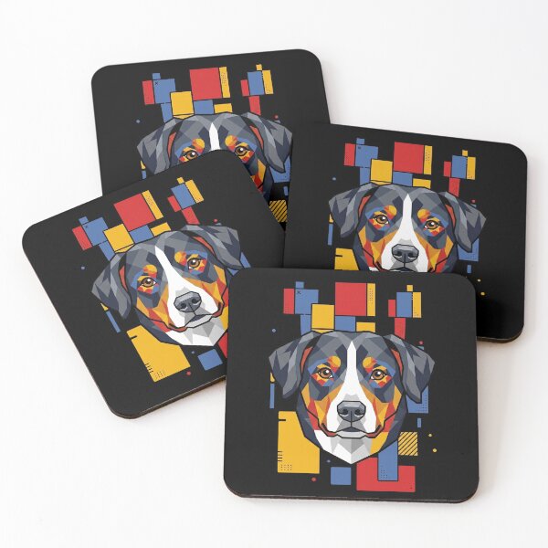 Item preview, Funny Entlebucher Mountain Colorful Blocks Geometric Art Mom Dad Kids designed and sold by FurryHavenPH.