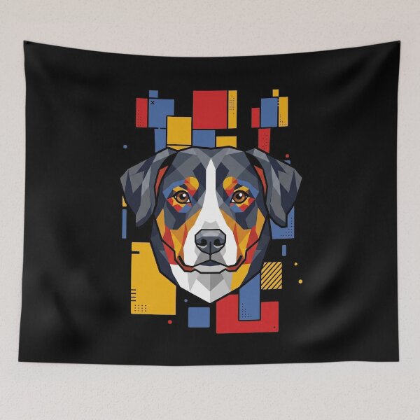 Item preview, Funny Entlebucher Mountain Colorful Blocks Geometric Art Mom Dad Kids designed and sold by FurryHavenPH.