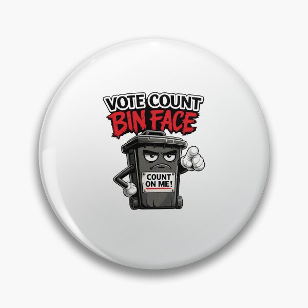 Item preview, Vote Count Bin Face Funny Election Trash Can Political Parody designed and sold by ajifujpost.