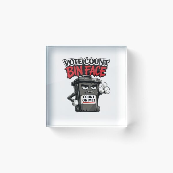 Item preview, Vote Count Bin Face Funny Election Trash Can Political Parody designed and sold by ajifujpost.