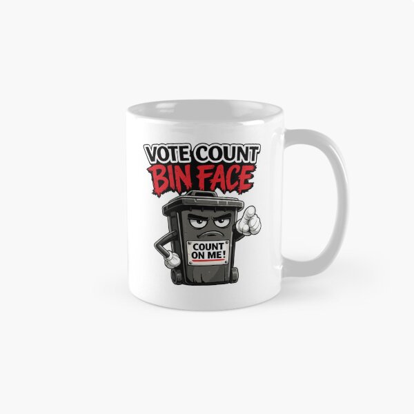 Item preview, Vote Count Bin Face Funny Election Trash Can Political Parody designed and sold by ajifujpost.