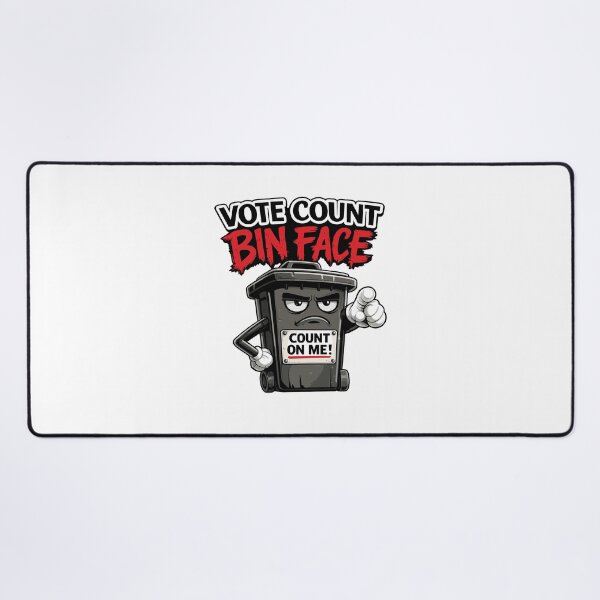 Item preview, Vote Count Bin Face Funny Election Trash Can Political Parody designed and sold by ajifujpost.