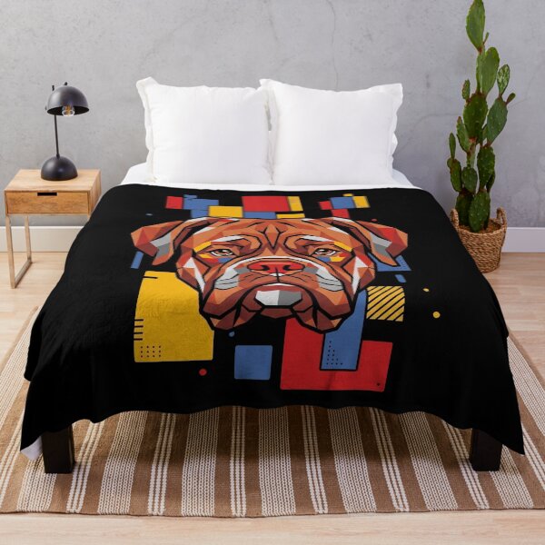 Item preview, Funny Dogue de Bordeaux Colorful Blocks Geometric Art Mom Dad Kids designed and sold by FurryHavenPH.