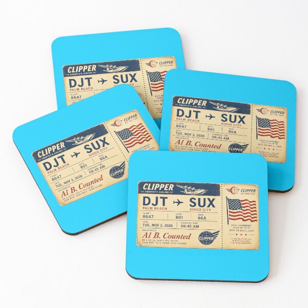 Item preview, ✈️ DJT → SUX Boarding Pass - LAST CALL FOR DEMOCRACY COLLECTION ✈️ - Vintage Classic Clipper - Passenger Al B. Counted designed and sold by WheelieGdArt.