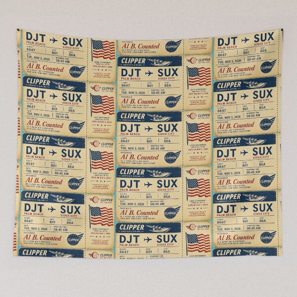 Item preview, ✈️ DJT → SUX Boarding Pass - LAST CALL FOR DEMOCRACY COLLECTION ✈️ - Vintage Classic Clipper - Passenger Al B. Counted designed and sold by WheelieGdArt.