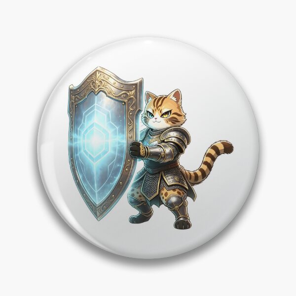 Item preview, The Aegis Guardian - Elite Felis Nigripes Shield Knight designed and sold by ABYSSLAB.