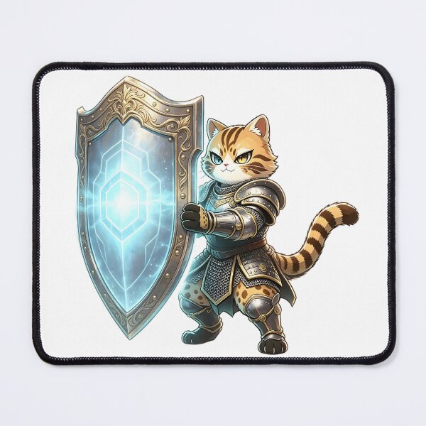 Item preview, The Aegis Guardian - Elite Felis Nigripes Shield Knight designed and sold by ABYSSLAB.