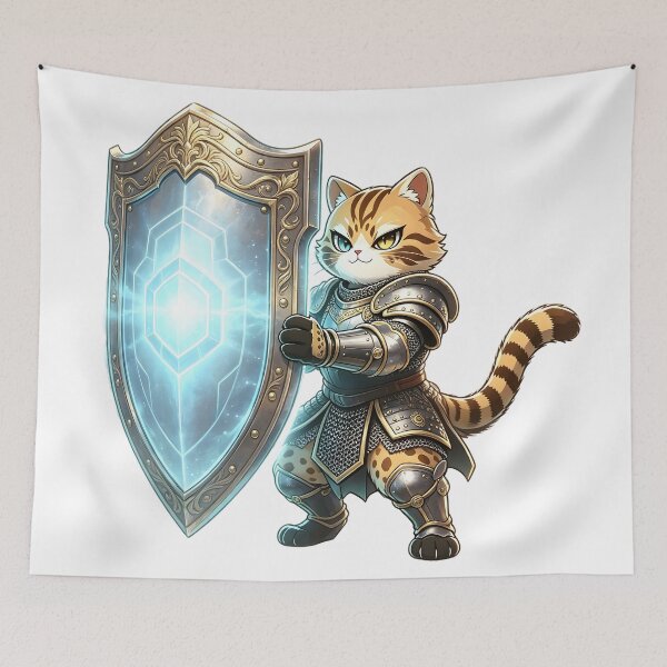 Item preview, The Aegis Guardian - Elite Felis Nigripes Shield Knight designed and sold by ABYSSLAB.