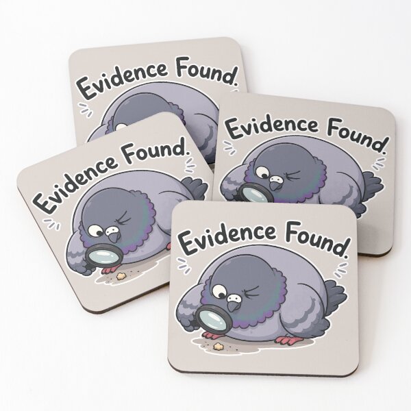 Item preview, Evidence Found Funny Pigeon Detective Crumb Sticker Bird Meme designed and sold by SimplePoDesign.