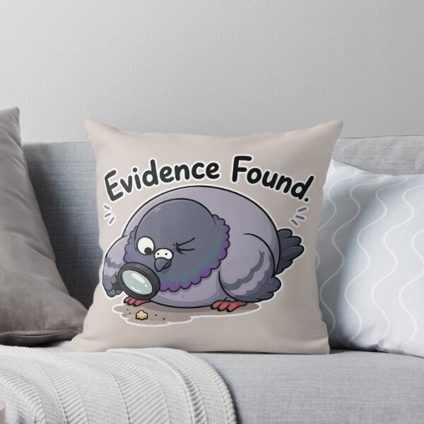 Item preview, Evidence Found Funny Pigeon Detective Crumb Sticker Bird Meme designed and sold by SimplePoDesign.