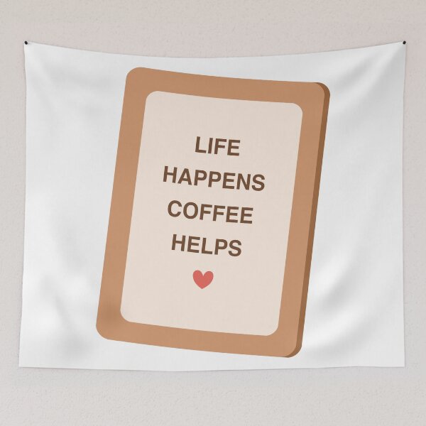 Item preview, Life Happens Coffee Helps Quote Board Sign designed and sold by Anne97s.