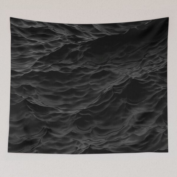 Item preview, Dark Moody Ocean Waves - Deep Black Sea Water Texture designed and sold by LYAN-STORE.
