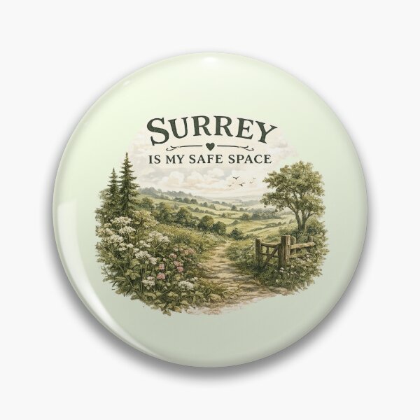Item preview, Surrey Is My Safe Space – Countryside Landscape Print designed and sold by ThatSurreyLife.