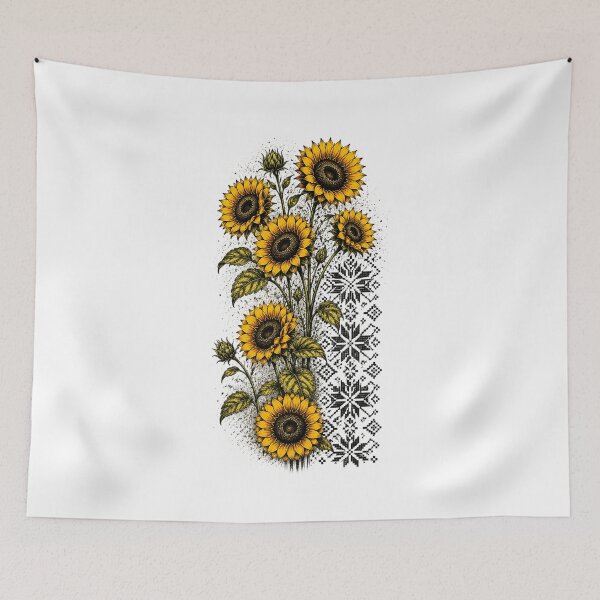 Item preview, Cottage Garden Sunflower Illustration designed and sold by PetalGarden.