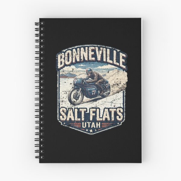 Item preview, Bonneville Salt Flats Utah Vintage Style Land Speed Motorcycle designed and sold by hobrath.