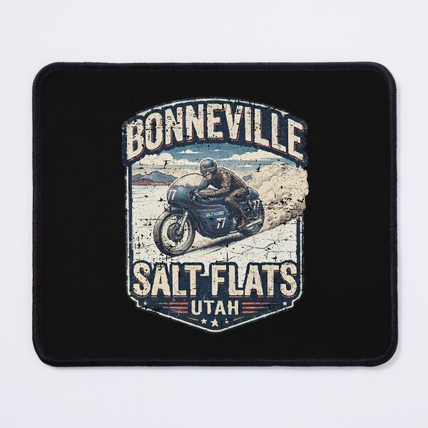 Item preview, Bonneville Salt Flats Utah Vintage Style Land Speed Motorcycle designed and sold by hobrath.