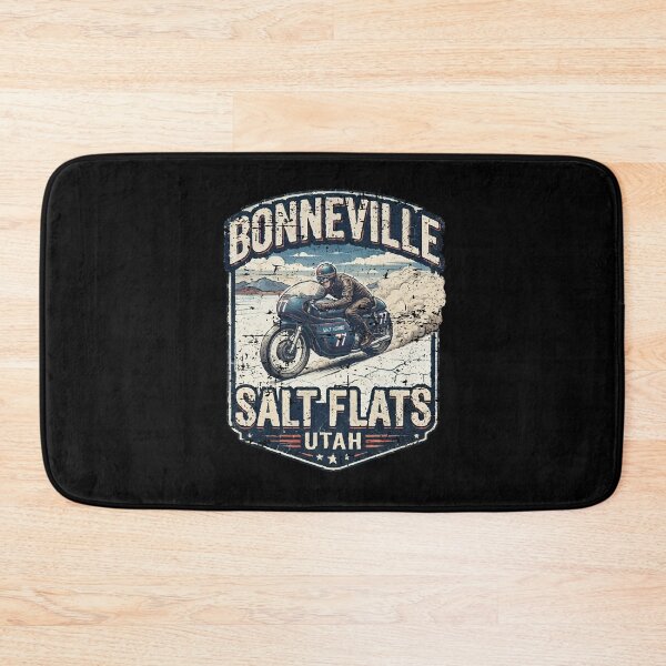 Item preview, Bonneville Salt Flats Utah Vintage Style Land Speed Motorcycle designed and sold by hobrath.