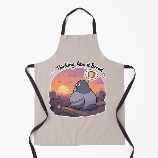 Item preview, Thinking About Bread Funny Pigeon Sunset Bird Sticker Cute Meme designed and sold by SimplePoDesign.