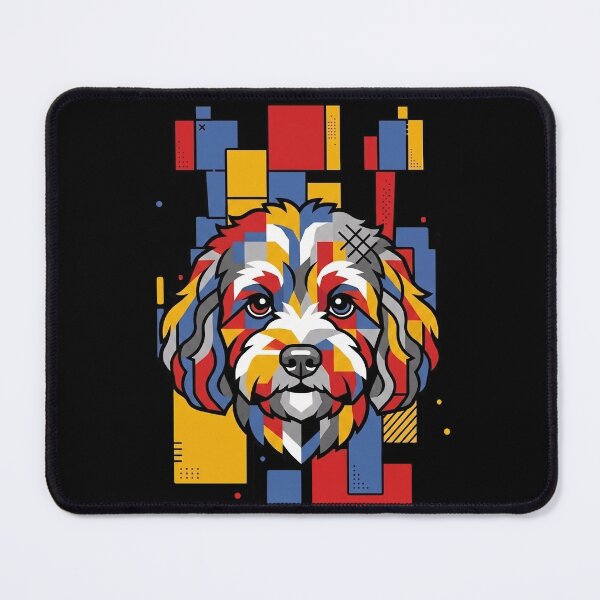 Item preview, Funny Cavapoo Colorful Blocks Geometric Art Mom Dad Kids designed and sold by FurryHavenPH.