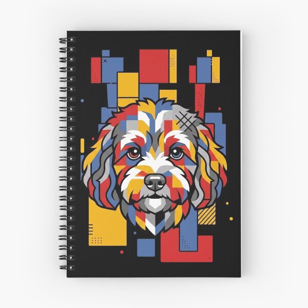 Item preview, Funny Cavapoo Colorful Blocks Geometric Art Mom Dad Kids designed and sold by FurryHavenPH.