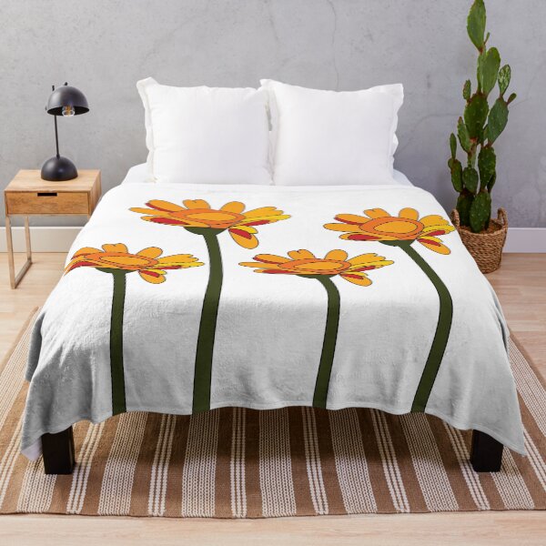 Item preview, Whimsical Orange Red Flower Floral designed and sold by Nisha Prabhu.