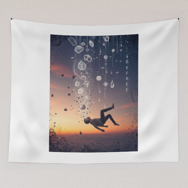 Item preview, Be Free – Surreal Falling Man Sunset Dream Art designed and sold by Masters Of Aura .