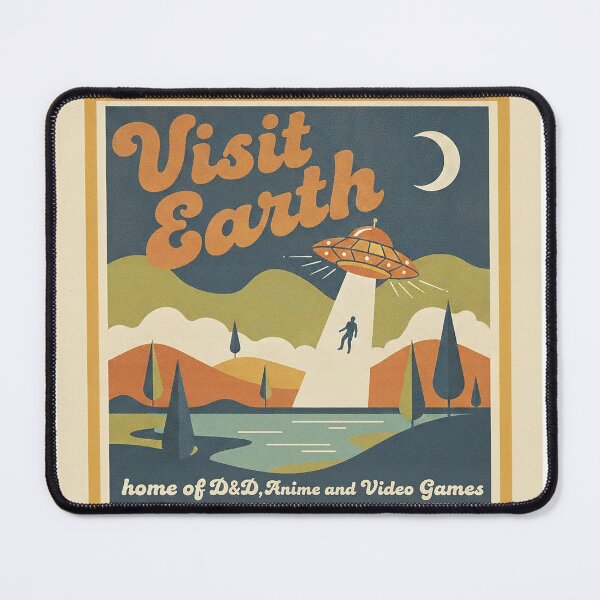 Item preview, Visit Earth – home of D&D, Anime and Video Games designed and sold by Infinity Beans.