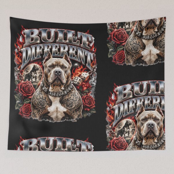 Item preview, Built Different Pit Bull Shirt designed and sold by QuirkyCloud Designs.