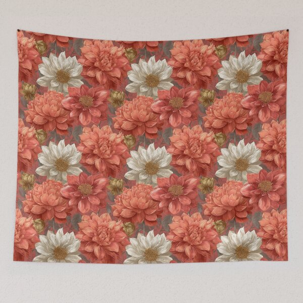 Item preview, Vibrant Dahlias Flower - Flower Floral Pattern  - Anniversary Gifts For Her designed and sold by RoyalStarsPatts.