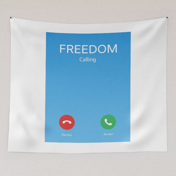 Item preview, Freedom Is Calling Funny Incoming Call Screen Meme Design Gift designed and sold by Masters Of Aura .