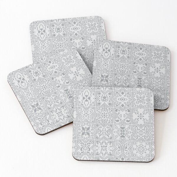 Item preview, Abstract Mediterranean Tiles - e7e7e7 designed and sold by knitetgantt.
