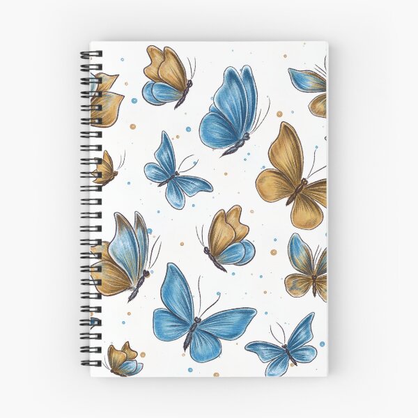 Item preview, Butterflies, blue and gold butterflies, butterfly pattern, wildlife, nature conservation, summer pattern designed and sold by ArtbySvetik.