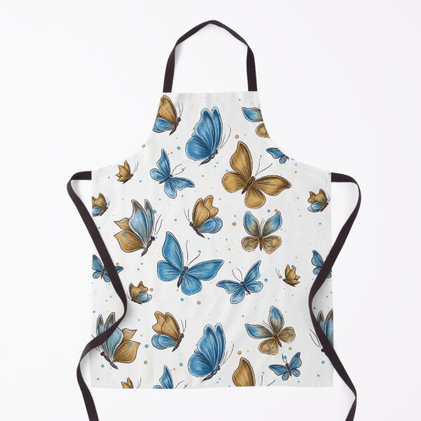 Item preview, Butterflies, blue and gold butterflies, butterfly pattern, wildlife, nature conservation, summer pattern designed and sold by ArtbySvetik.