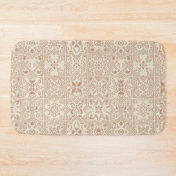 Item preview, Abstract Mediterranean Tiles - f0e9d8 designed and sold by knitetgantt.