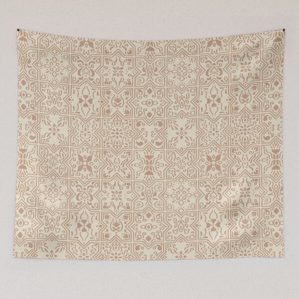 Item preview, Abstract Mediterranean Tiles - f0e9d8 designed and sold by knitetgantt.