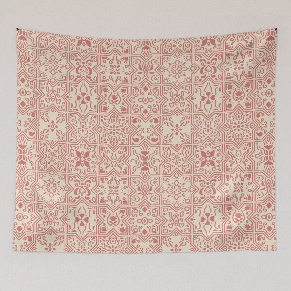 Item preview, Abstract Mediterranean Tiles - f2e8d6 designed and sold by knitetgantt.